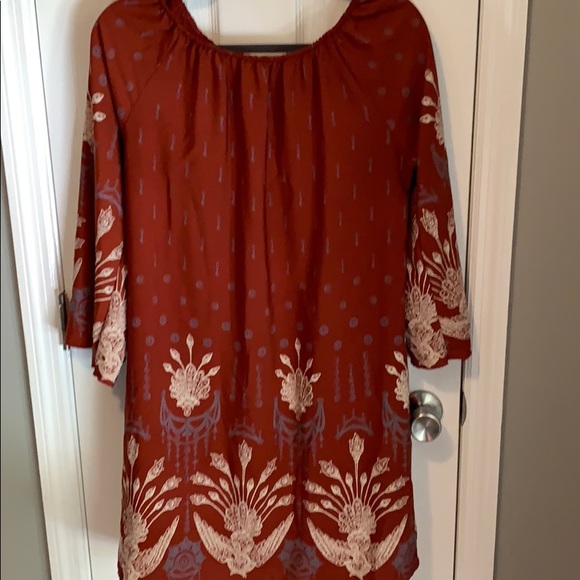 Half Sleeve Off the Shoulder Dress - Picture 1 of 8